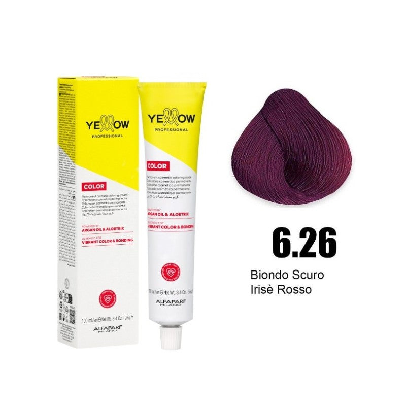 Tinte Yellow 6.26 Rubio Oscuro Irisado Rojo – 100ml