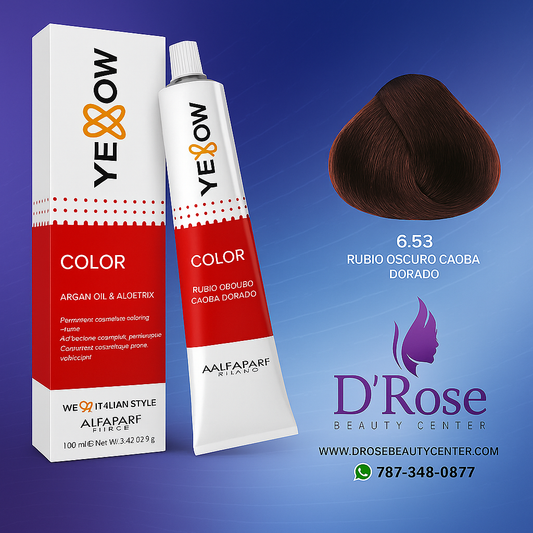 Yellow Tinte 6.53 Rubio Oscuro Caoba Dorado 100ml