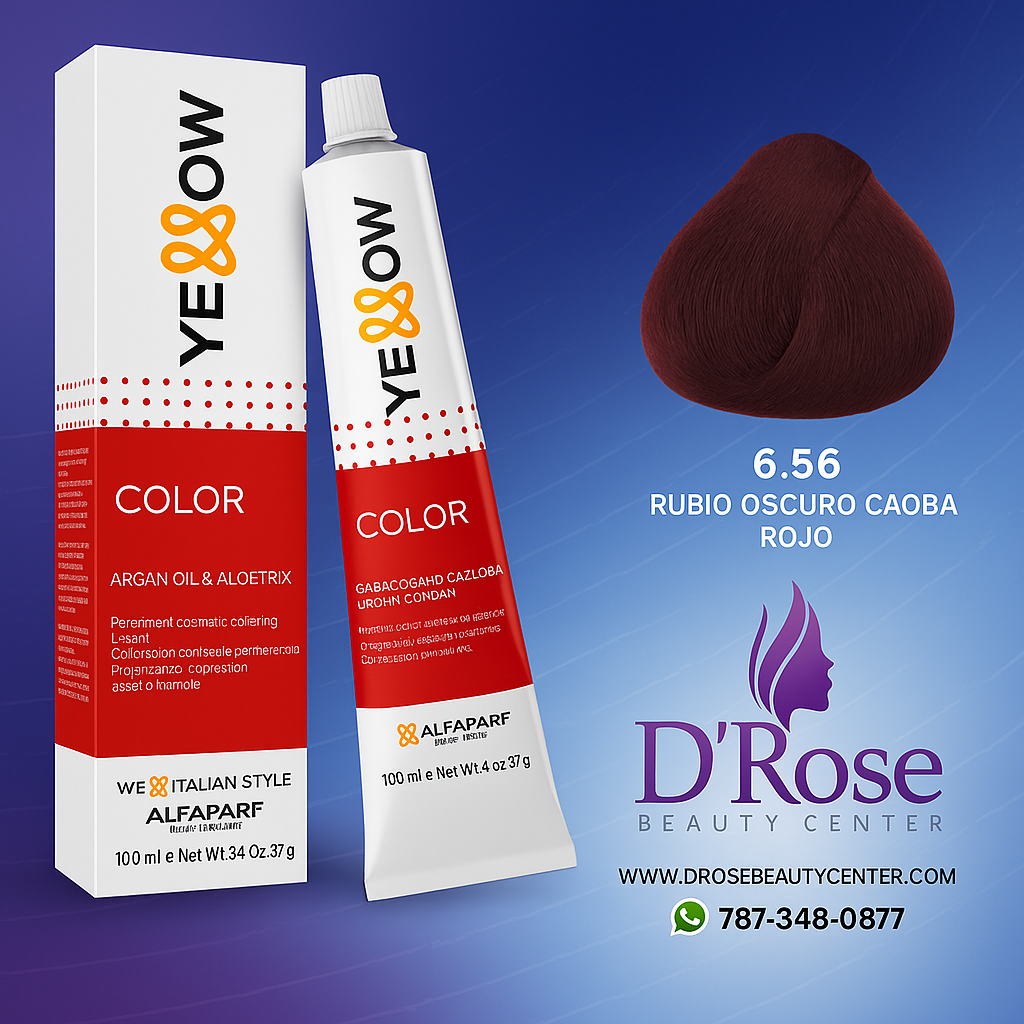 Yellow Tinte 6.56 Rubio Oscuro Caoba Rojo 100ml