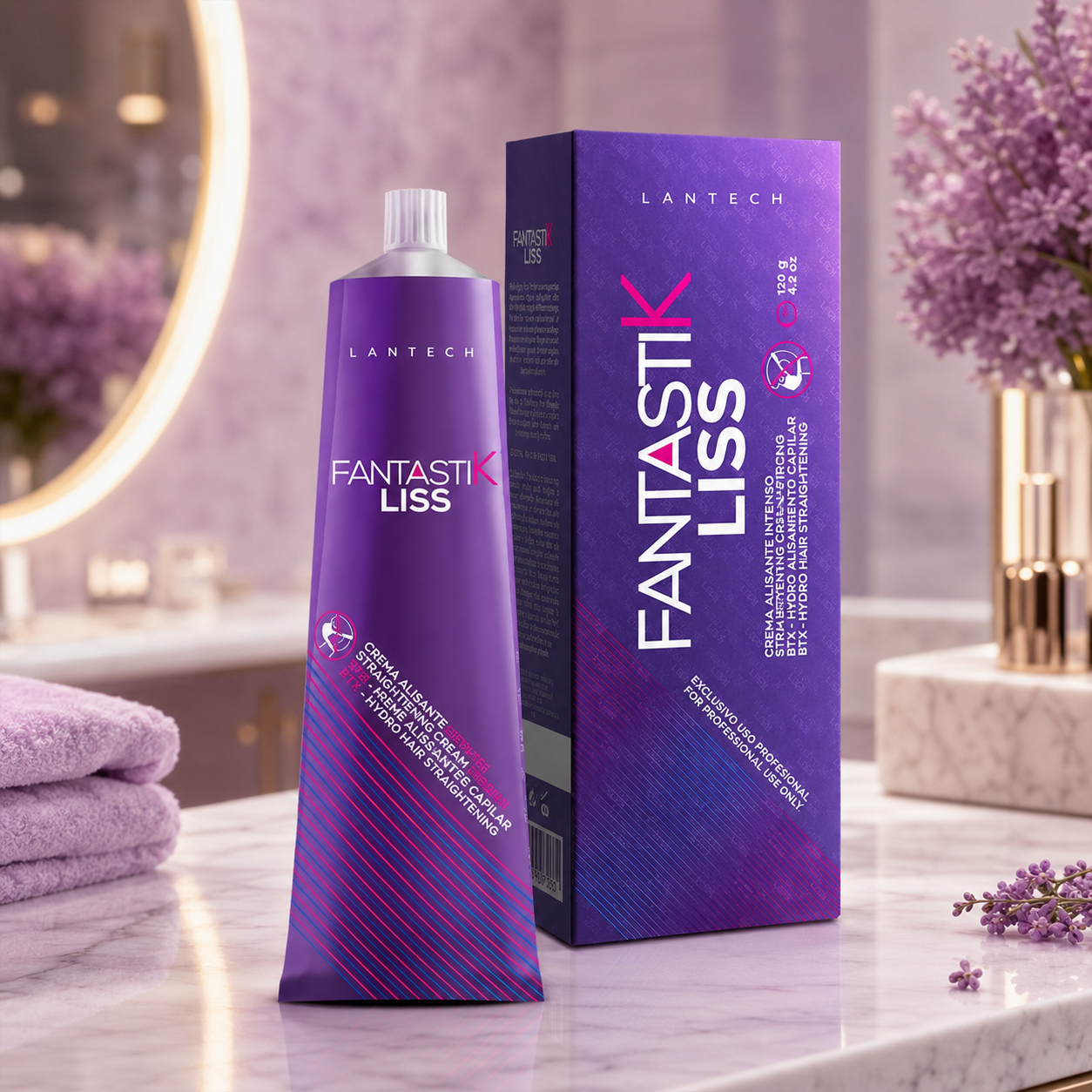 Lan Pro Fantastik Liss Crema Alisante Intenso BTX-Hydro 4.4 oz – 60100126