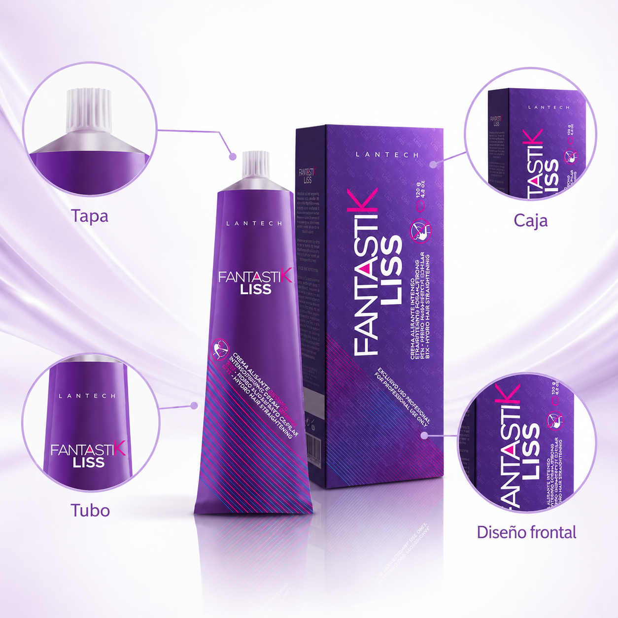 Lan Pro Fantastik Liss Crema Alisante Intenso BTX-Hydro 4.4 oz – 60100126