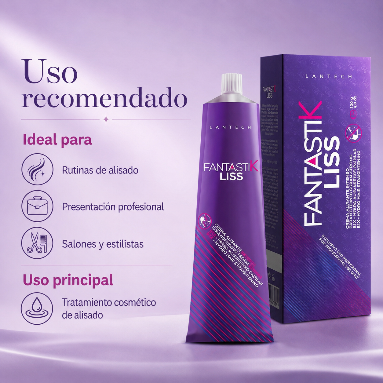 Lan Pro Fantastik Liss Crema Alisante Intenso BTX-Hydro 4.4 oz – 60100126