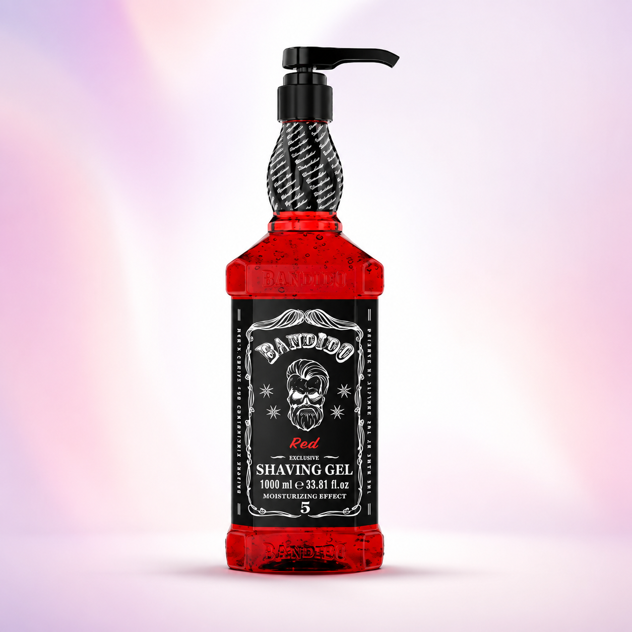 Bandido Shaving Gel Red 33.81 oz – Gel Transparente Profesional para Afeitar
