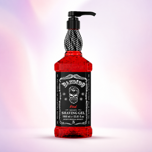 Bandido Shaving Gel Red 33.81 oz – Gel Transparente Profesional para Afeitar