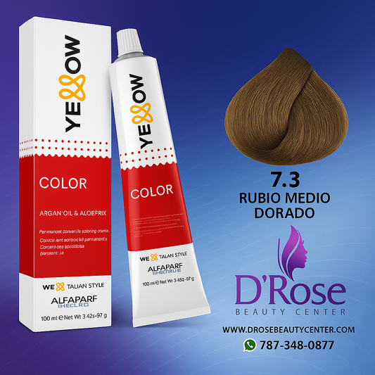 Yellow Tinte 7.3 Rubio Medio Dorado 100ml