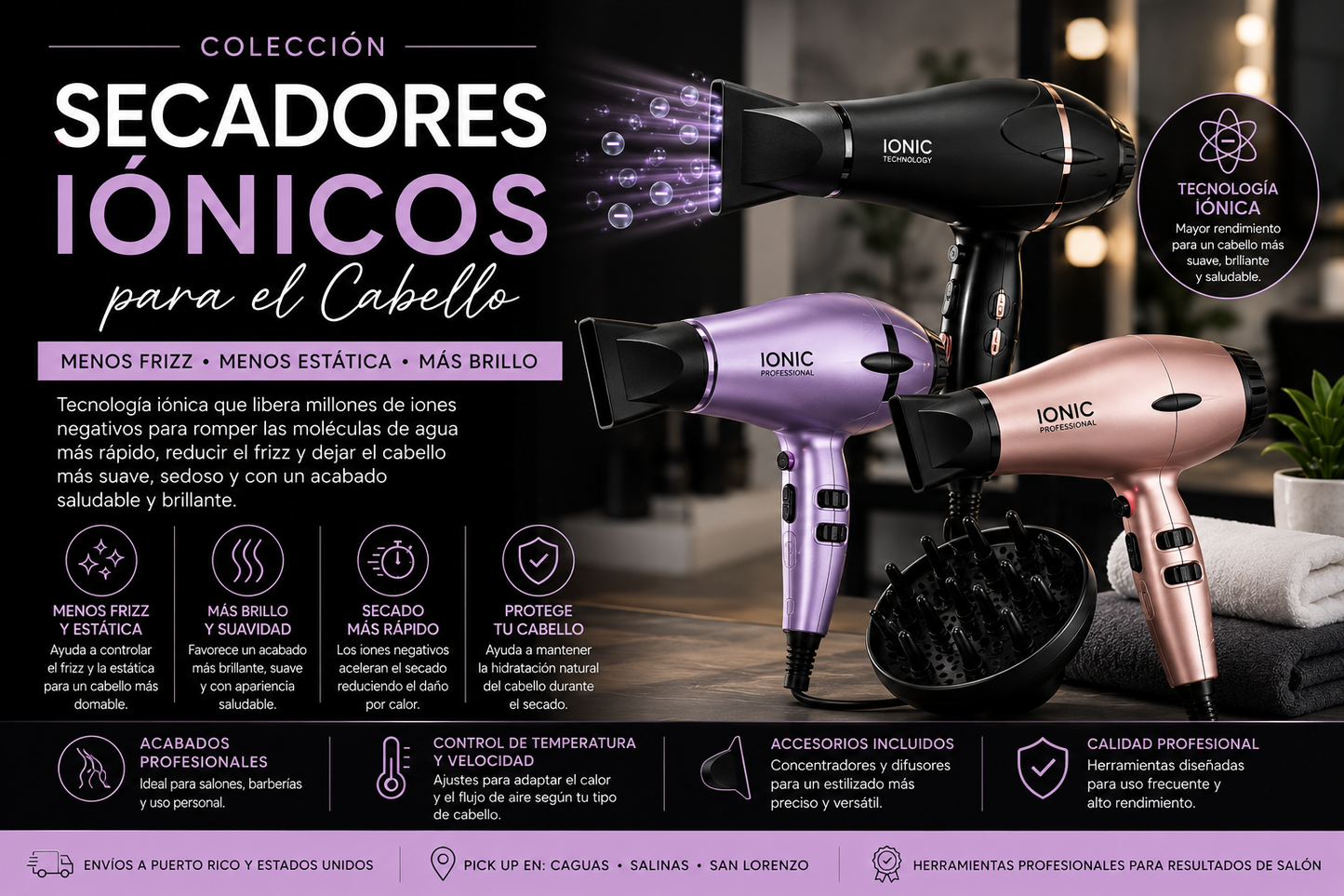 Allure Turbo 4300 Tourmaline Ceramic Ionic Hair Blow Dryer 2000 Watts Rojo/Negro
