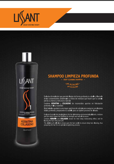 LISSANT SMOOTHING THERAPY SHAMPOO CLARIFICANTE O LIMPIEZA PROFUNDA 33.8OZ 80011000