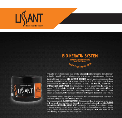 LISSANT SMOOTHING THERAPY KERATIN SYSTEM MASK 10.58OZ 80030300