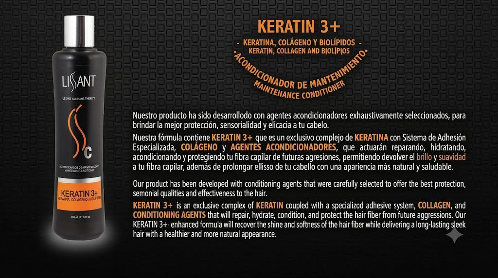 Lissant Smoothing Therapy Acondicionador de Mantenimiento Keratin 3+ 8.4 oz 80050250