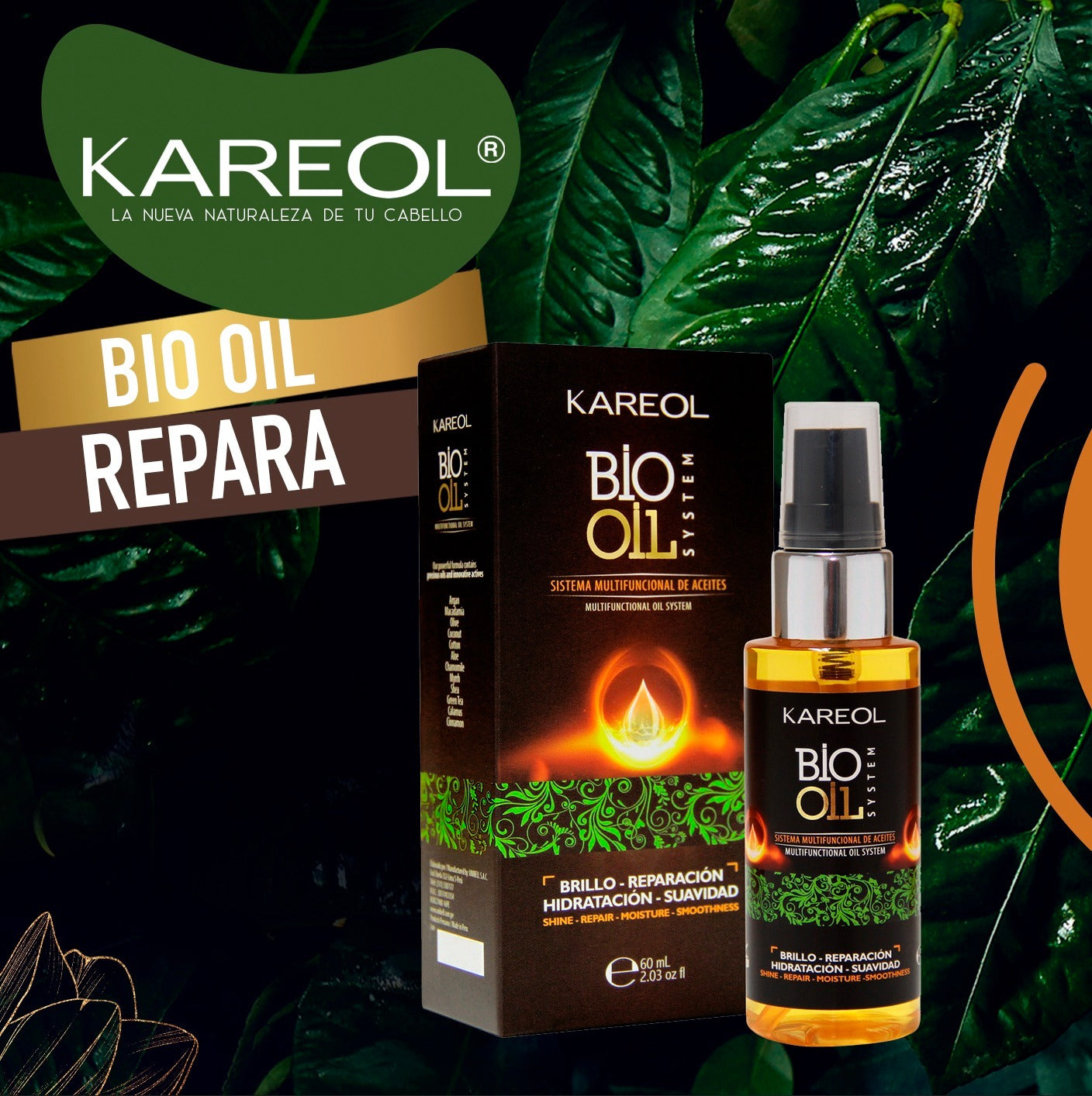 Kareol Multi Oil System 2.03 oz Aceite Multifuncional para el Cabello
