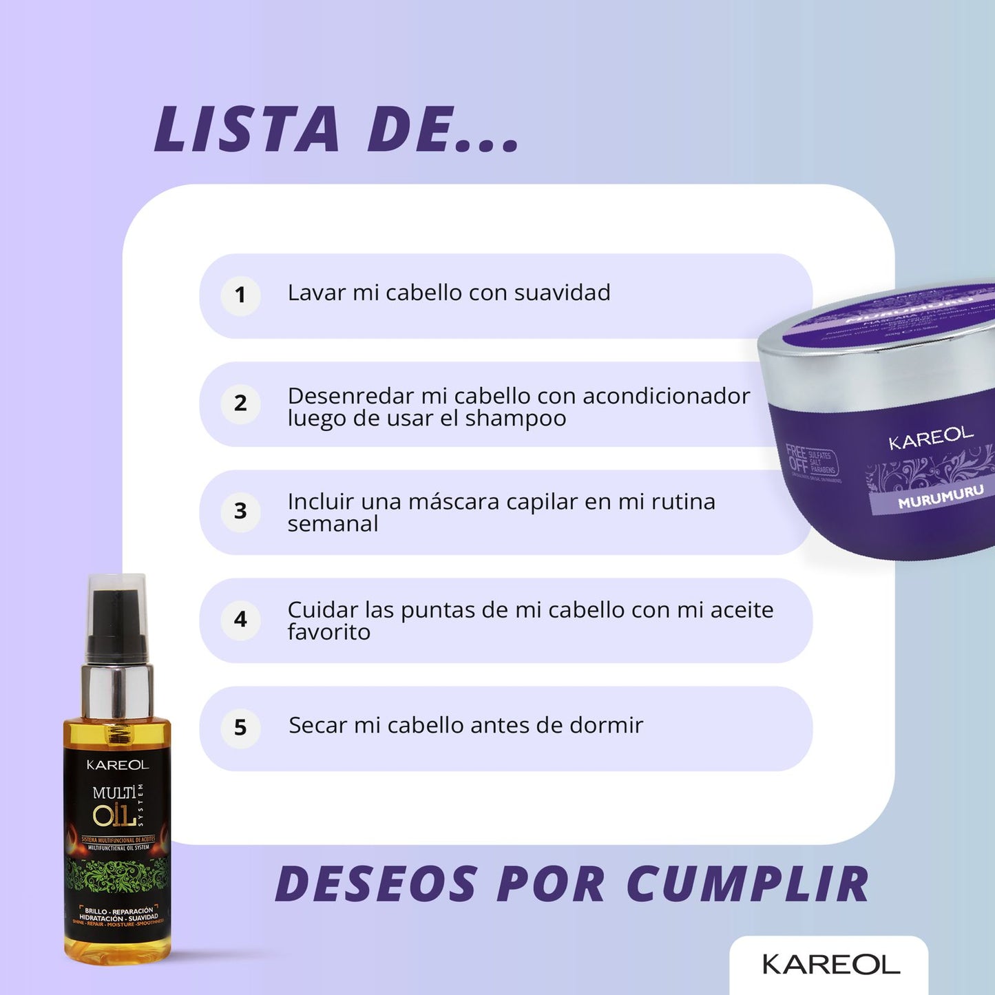 Kareol Multi Oil System 2.03 oz Aceite Multifuncional para el Cabello