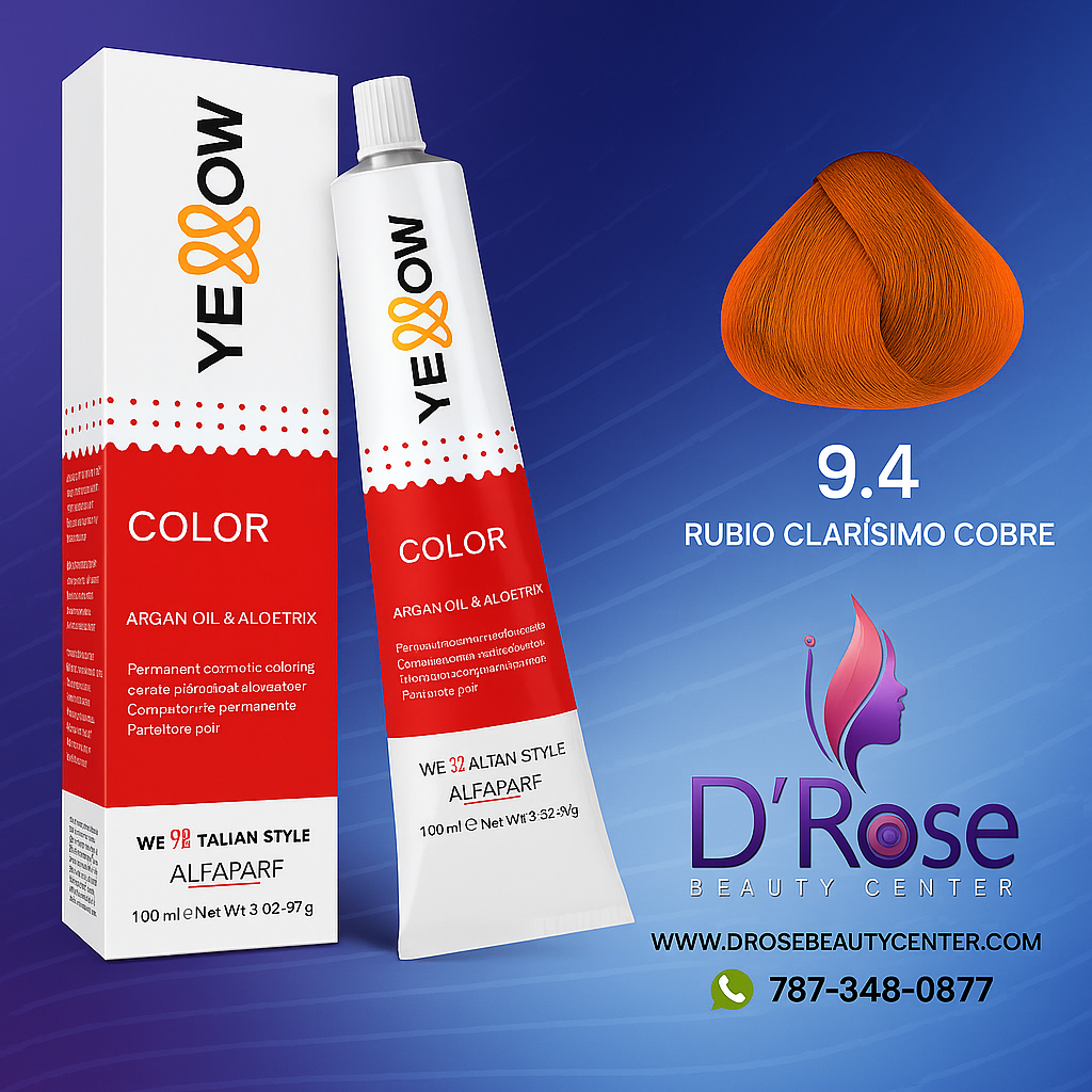Yellow Tinte 9.4 Rubio Clarísimo Cobre 100ml