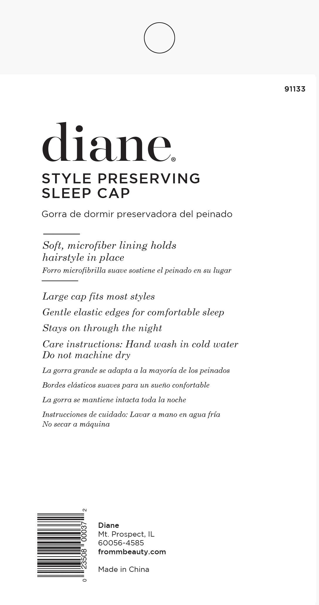 DIANE Style Preserving Sleep Cap 91133 – Gorro de Dormir para Proteger el Peinado