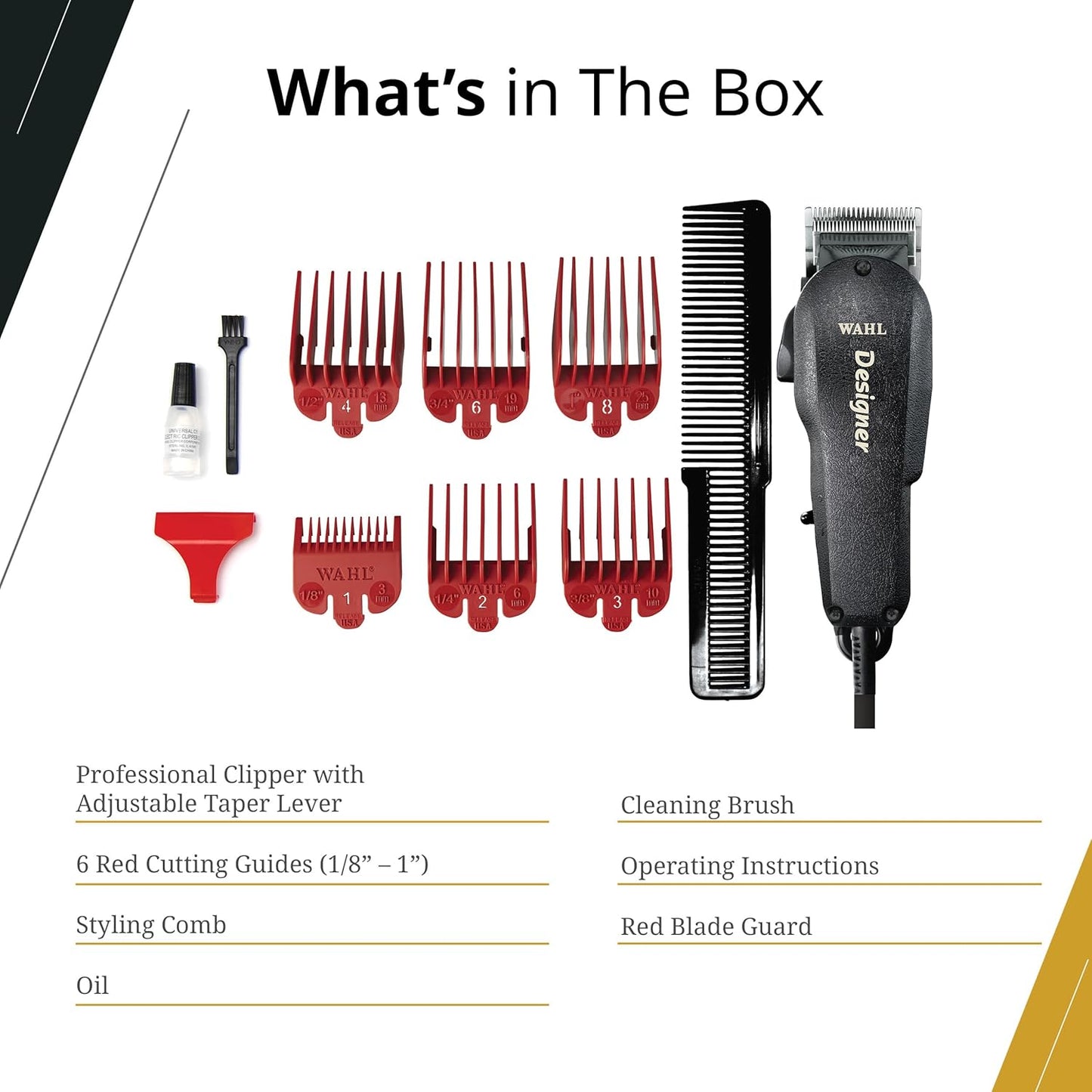 WAHL Designer 91354-002 – Máquina Cortadora Profesional con Cable