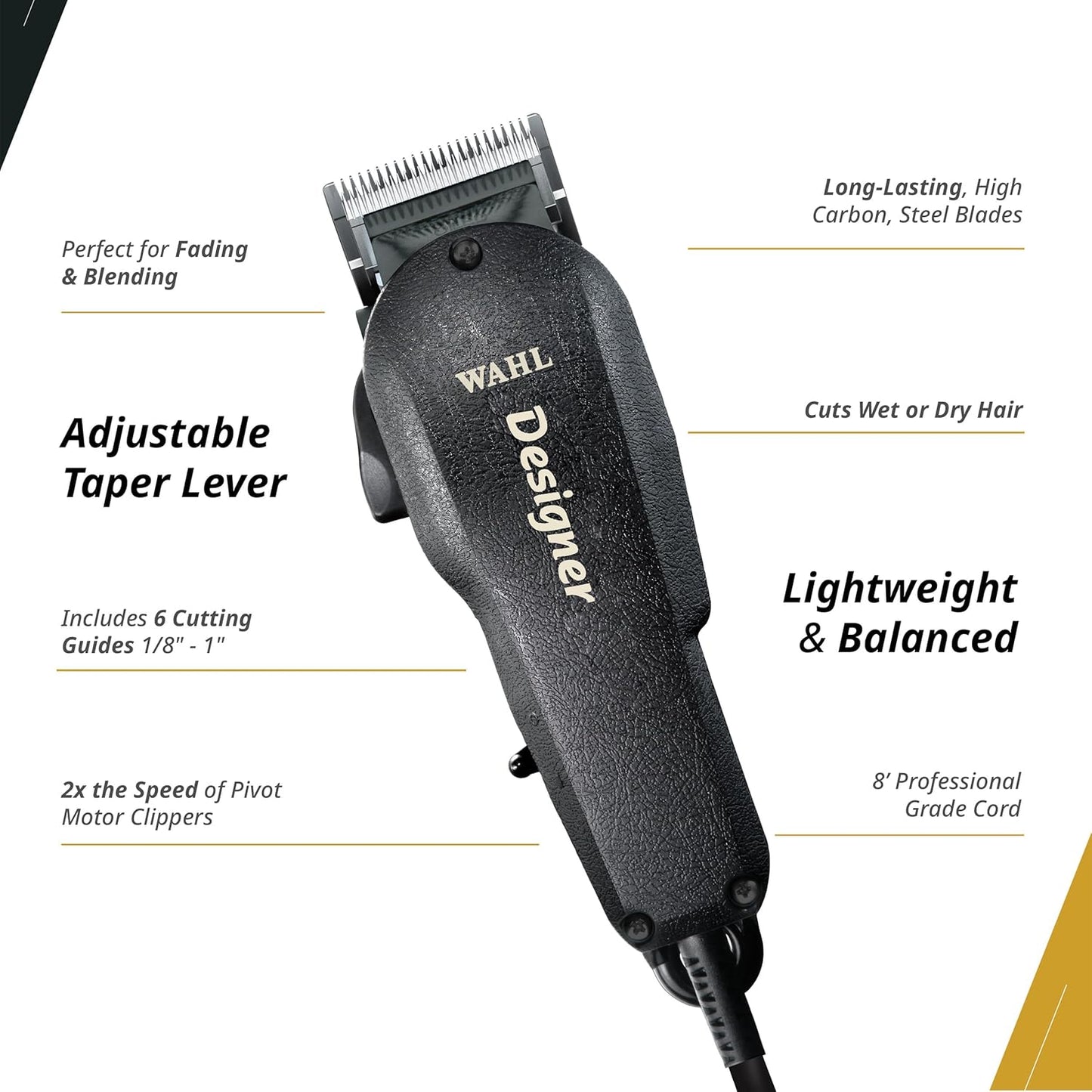 WAHL Designer 91354-002 – Máquina Cortadora Profesional con Cable