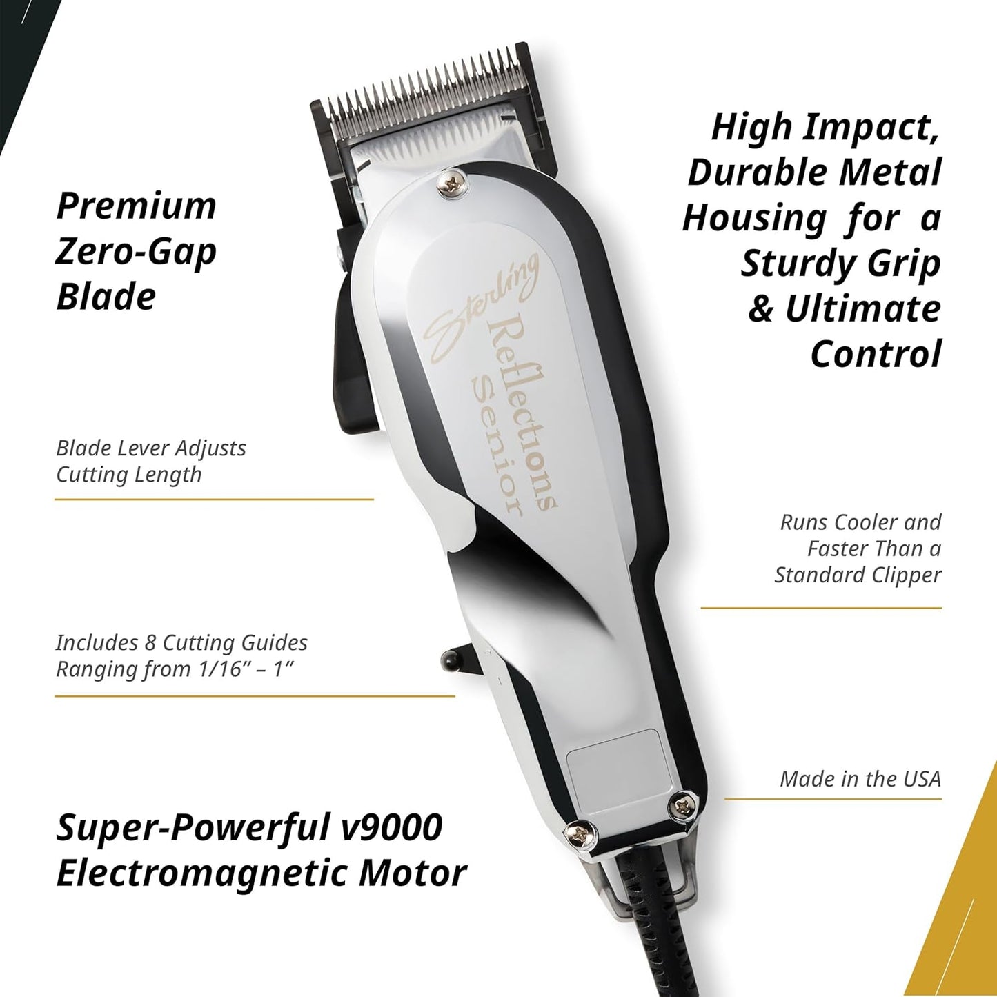 WAHL Sterling Reflections Senior 91354-300 – Máquina Cortadora Profesional con Cable
