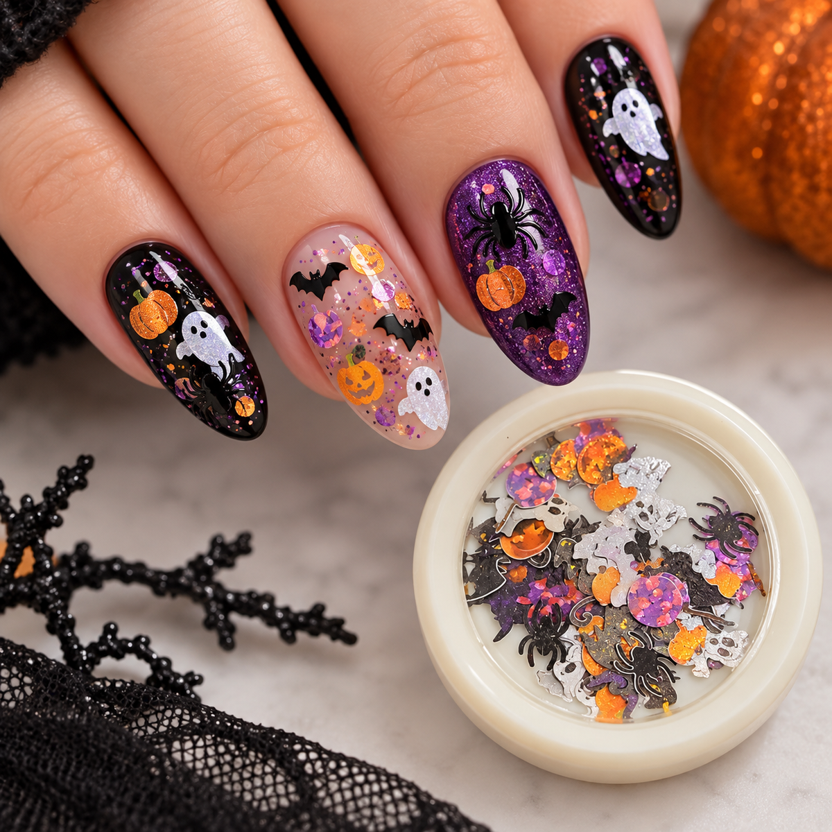 Spiral Bisutería para Uñas Halloween NSB0082