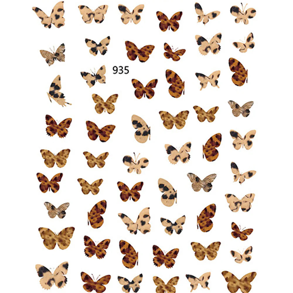 Joyful Nail Stickers 3D Mariposas Animal Print 935
