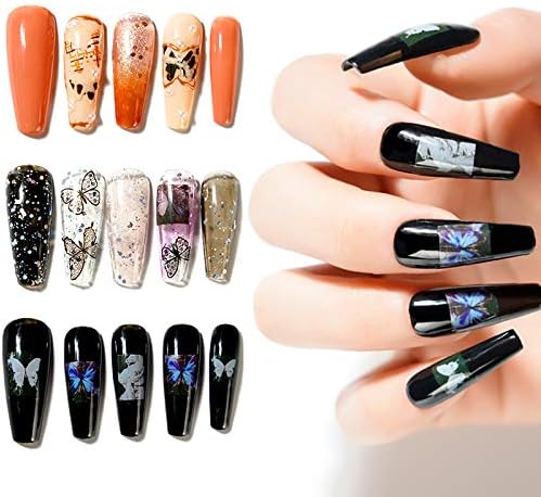 Joyful Nail Stickers 3D para Uñas Mariposas Animal Print Rosado 937
