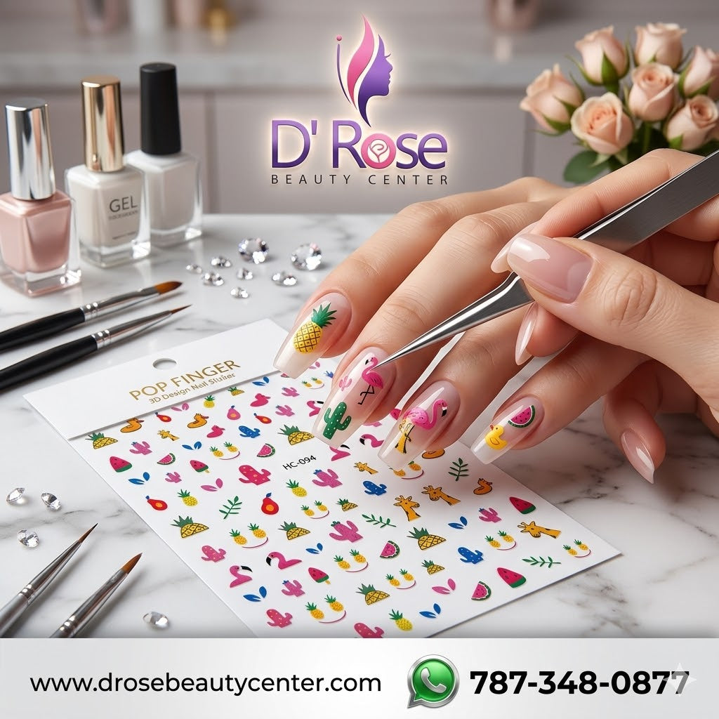 Pop Finger 3D Design Nail Stickers HC-094
