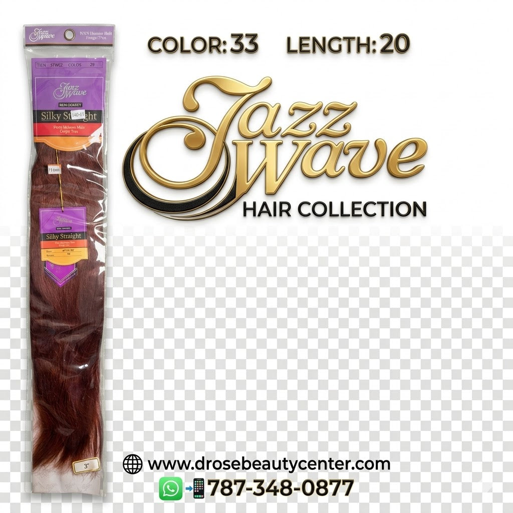 ✨ Extensiones Jazz Wave Silky Straight 22” Color #33 – 100% Cabello Humano Premium ✨