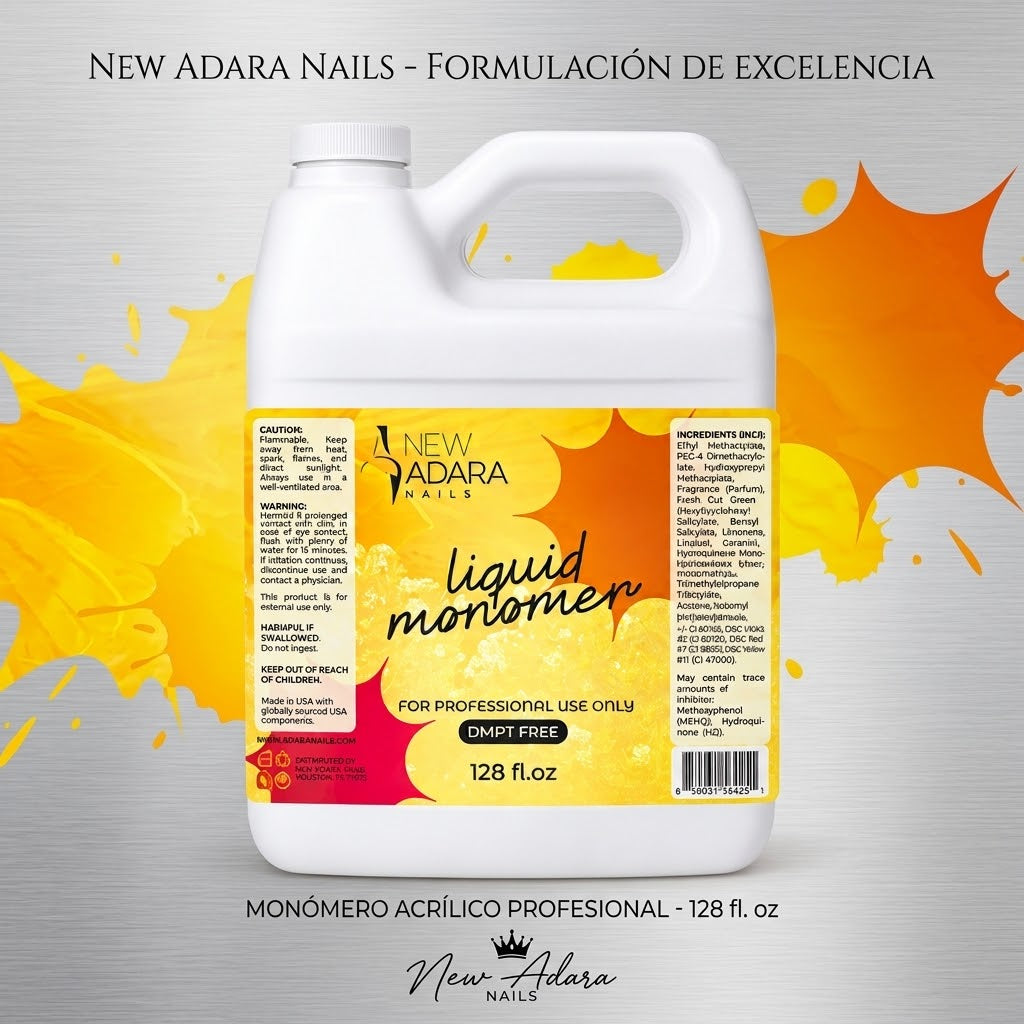 New Adara Nails Liquid Monomer DMPT Free 128 fl oz – A-NM128