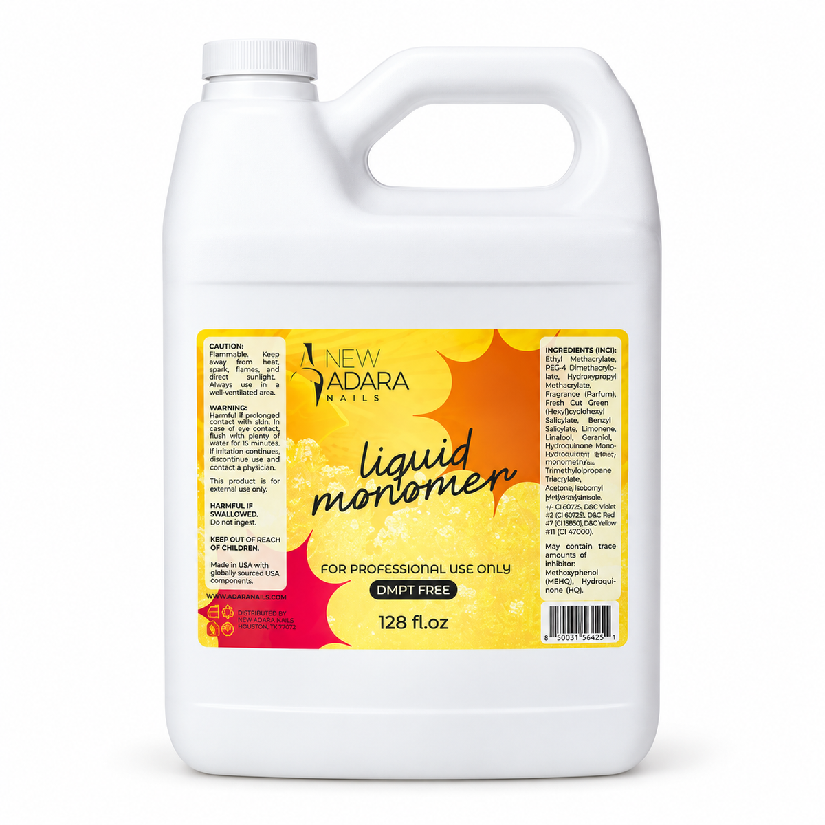 New Adara Nails Liquid Monomer DMPT Free 128 fl oz – A-NM128