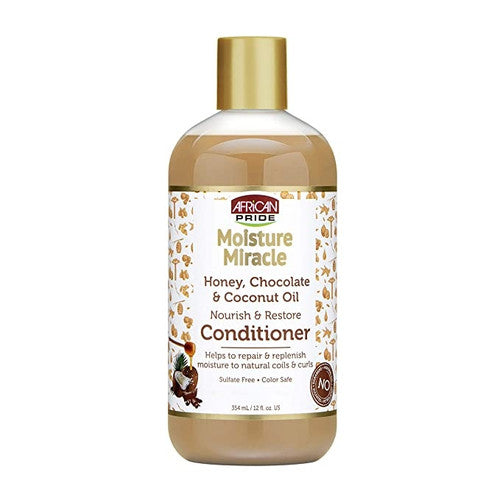 🍯✨ **AFRICAN PRIDE MOISTURE MIRACLE  HONEY, CHOCOLATE COCONUT OIL CONDITIONER – 12 OZ** ✨🍯
