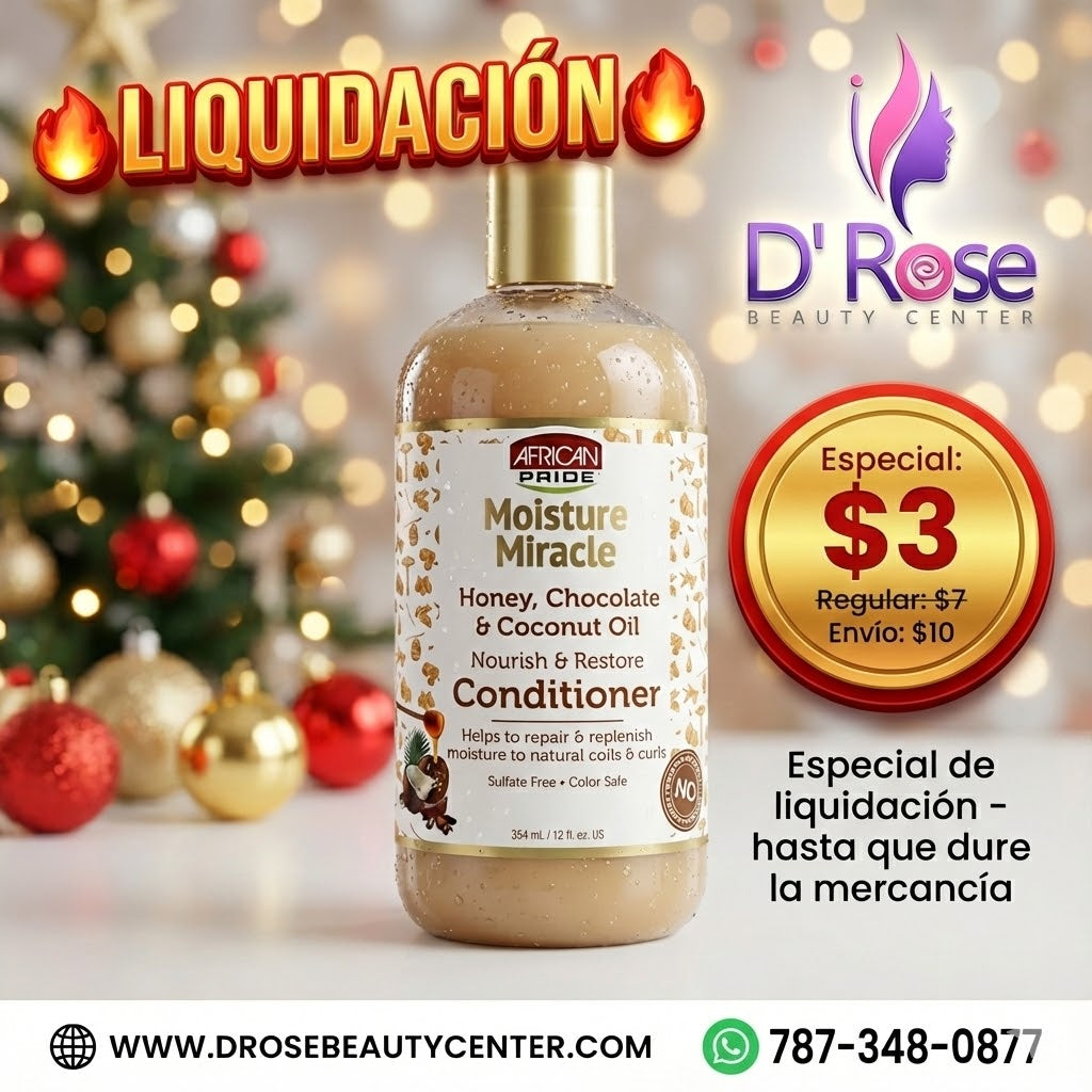 🍯✨ **AFRICAN PRIDE MOISTURE MIRACLE  HONEY, CHOCOLATE COCONUT OIL CONDITIONER – 12 OZ** ✨🍯