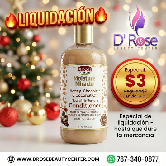 🍯✨ **AFRICAN PRIDE MOISTURE MIRACLE  HONEY, CHOCOLATE COCONUT OIL CONDITIONER – 12 OZ** ✨🍯