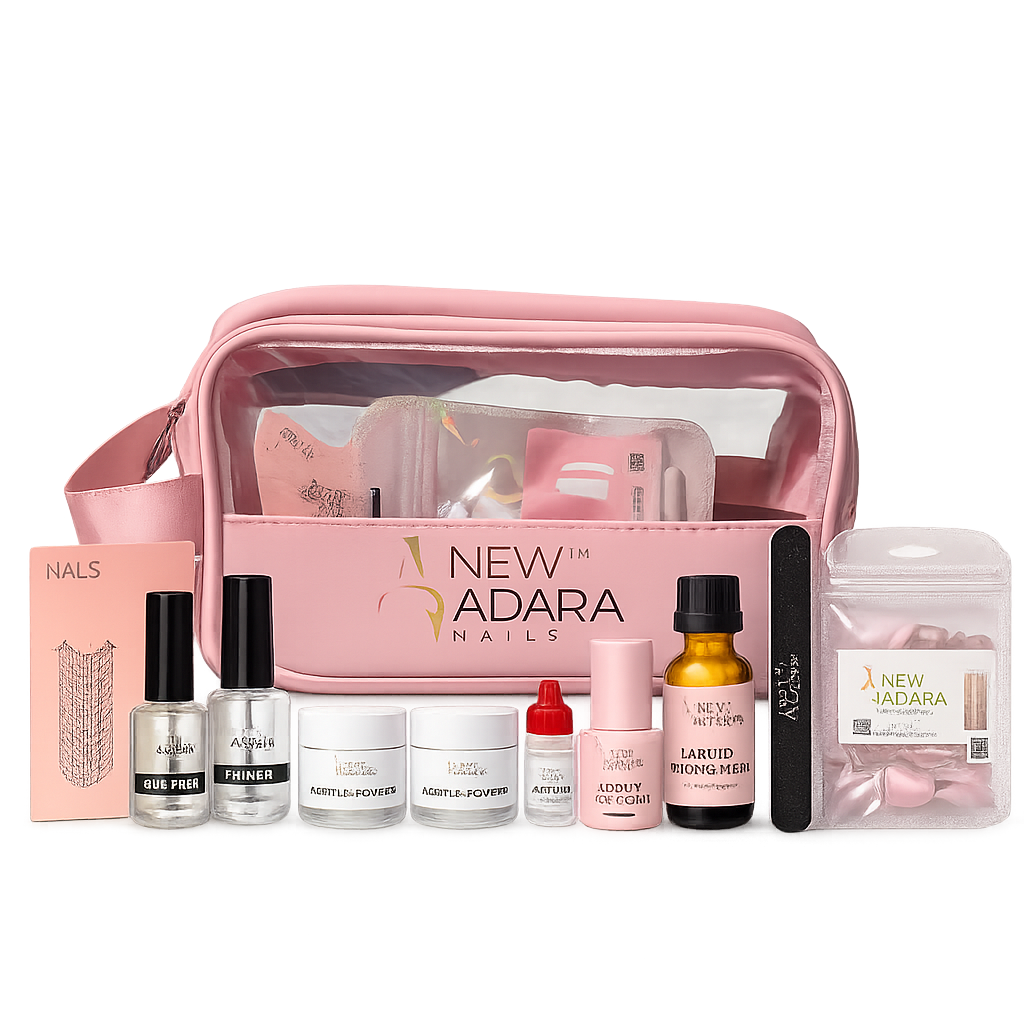 New Adara Nails Student Kit 12 PZ AR-KIT para Práctica y Aplicación Profesional de Uñas