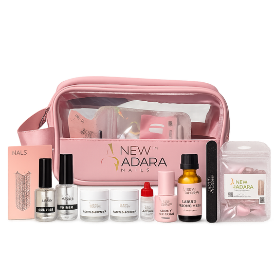 New Adara Nails Student Kit 12 PZ AR-KIT para Práctica y Aplicación Profesional de Uñas