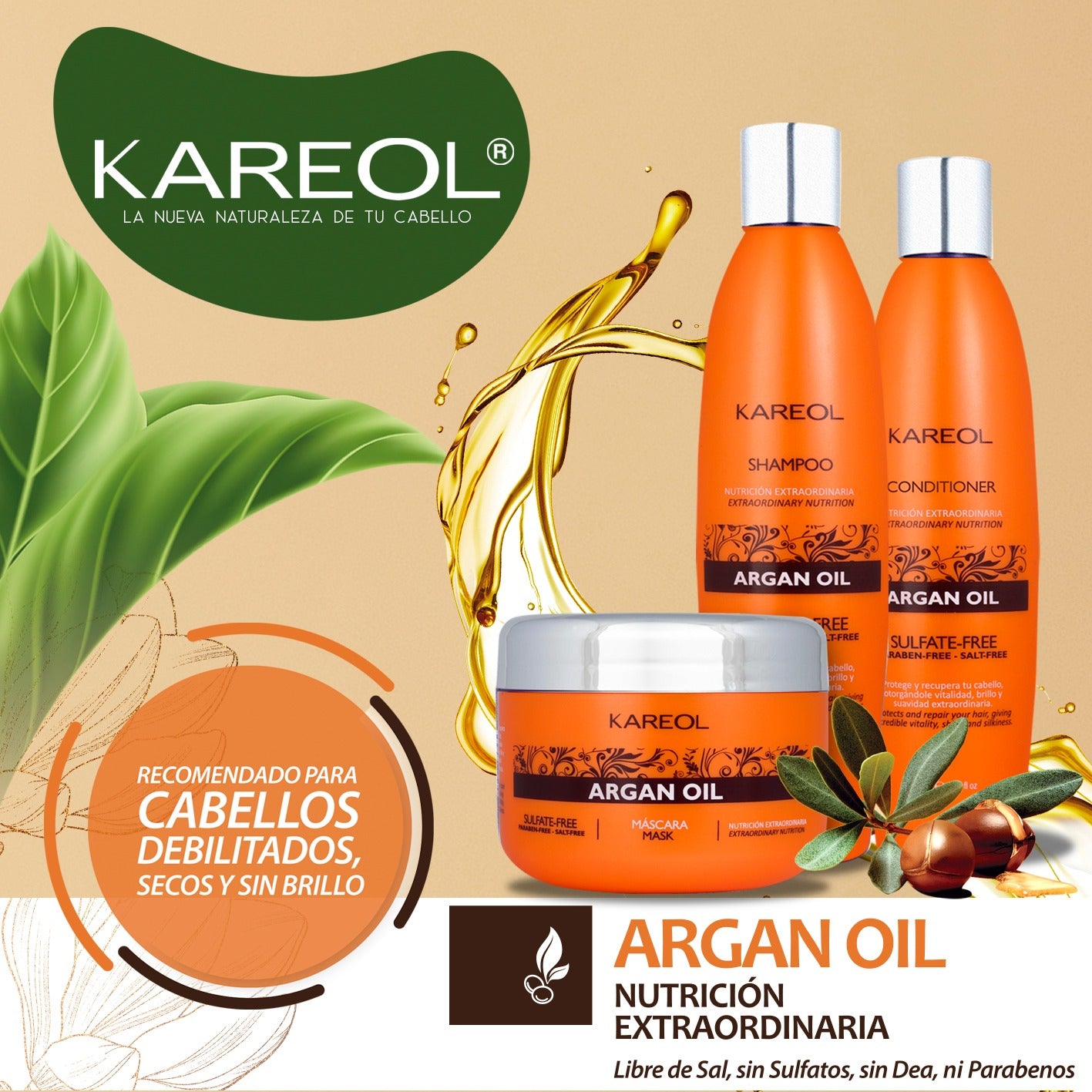 KAREOL ARGAN OIL ACONDICIONADOR 33.8OZ 381021000