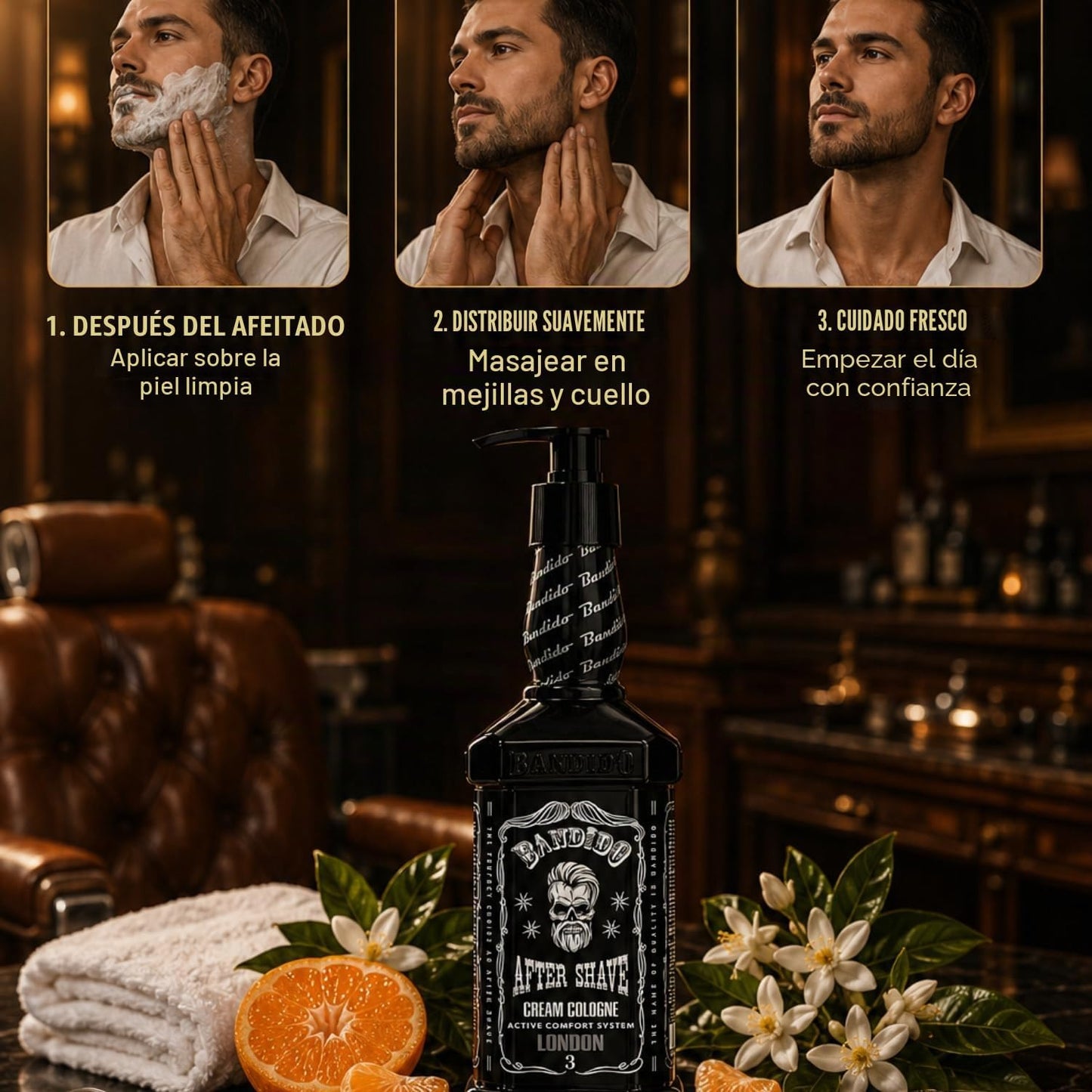 Bandido After Shave Cream Cologne London 3 11.83 oz – Crema Colonia para Después del Afeitado