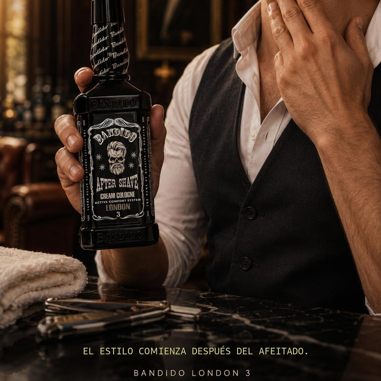 Bandido After Shave Cream Cologne London 3 11.83 oz – Crema Colonia para Después del Afeitado