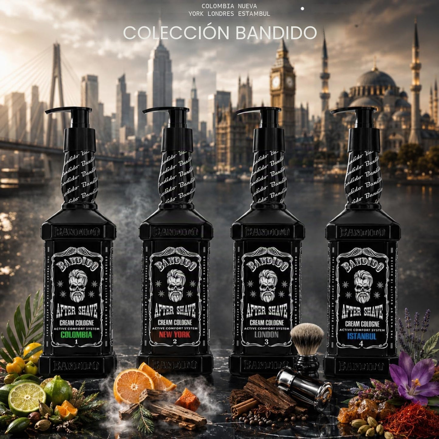 Bandido After Shave Cream Cologne London 3 11.83 oz – Crema Colonia para Después del Afeitado