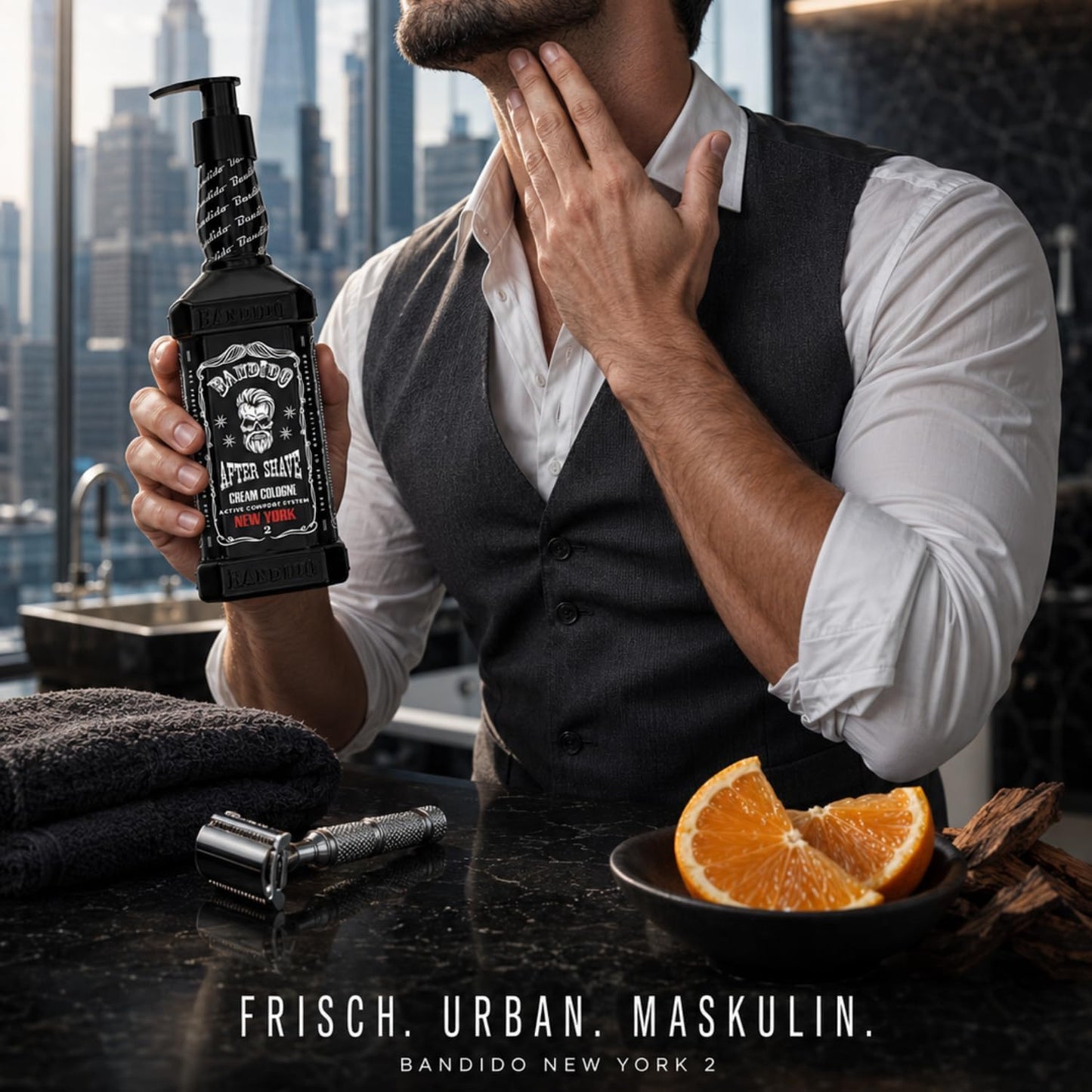 Bandido After Shave Cream Cologne Extreme / New York 11.83 oz – Crema Colonia Refrescante para Después del Afeitado