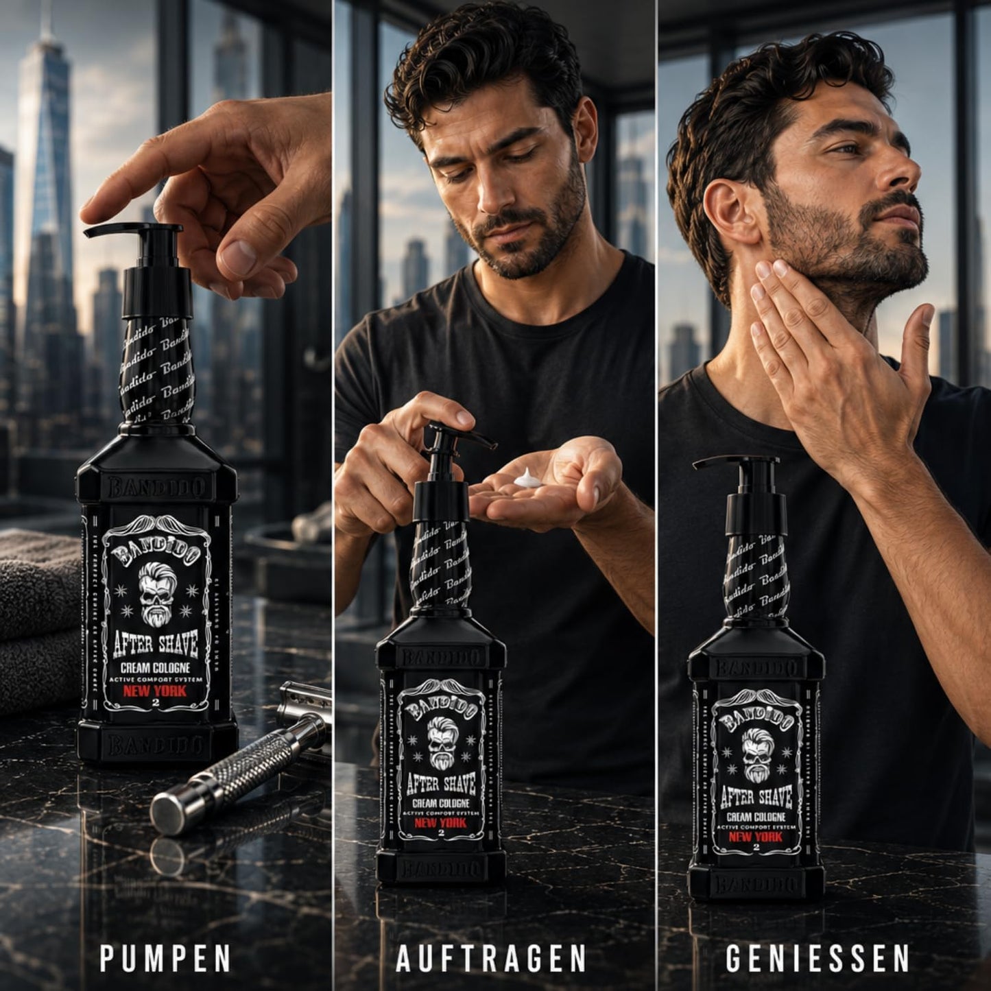 Bandido After Shave Cream Cologne Extreme / New York 11.83 oz – Crema Colonia Refrescante para Después del Afeitado