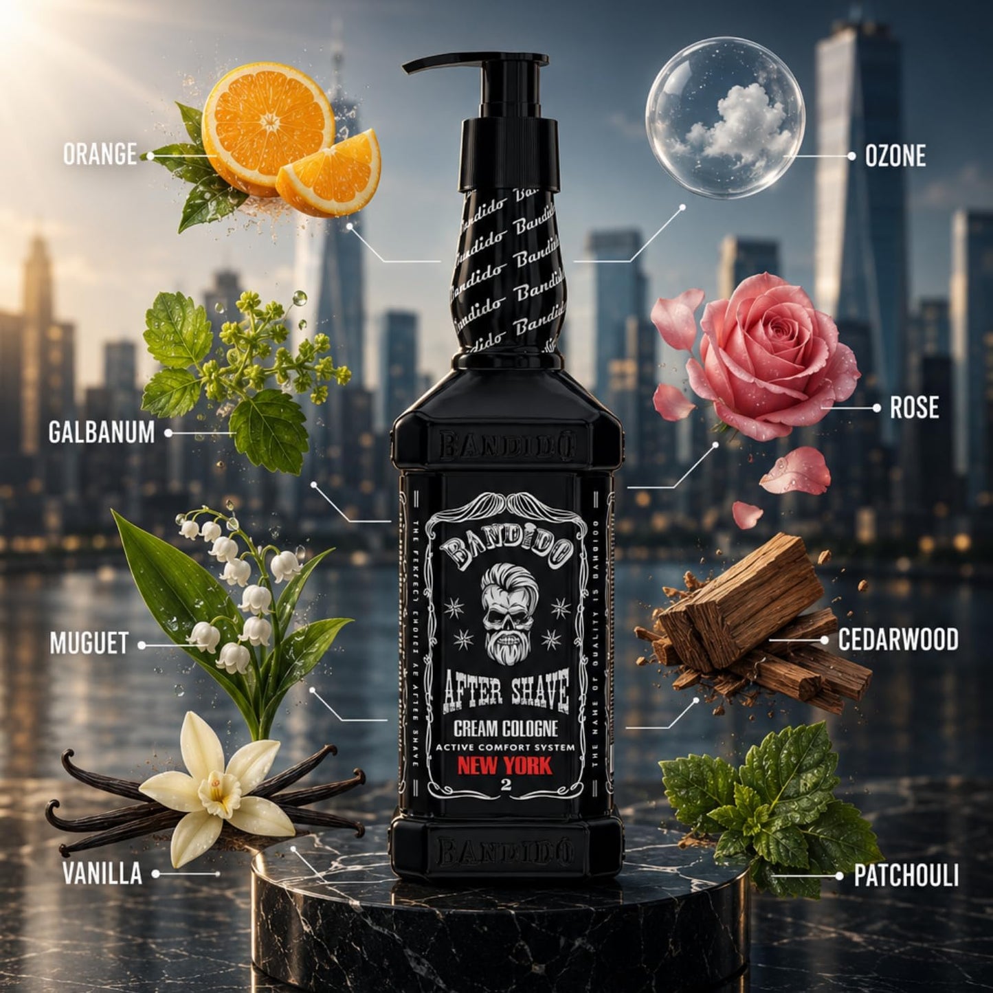 Bandido After Shave Cream Cologne Extreme / New York 11.83 oz – Crema Colonia Refrescante para Después del Afeitado
