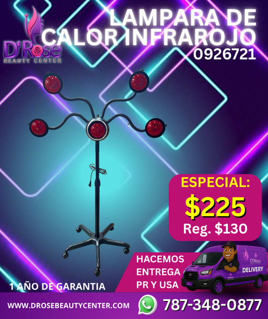 Lámpara de Calor Infrarrojo – 5 Focos (Modelo 0926721)