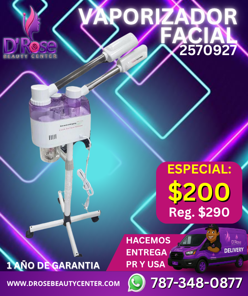 VAPORIZADOR FACIAL DOBLE CON NIEBLA FRÍA Y CALIENTE – Modelo 2570927