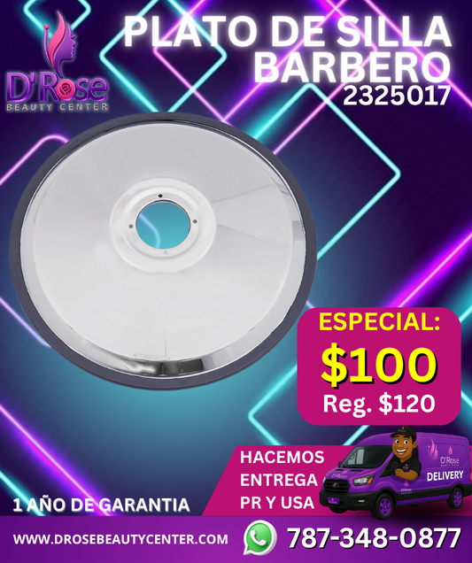 🛠️ PLATO DE REPUESTO REDONDO 2325017 PARA SILLA DE BARBERÍA O ESTILISTA