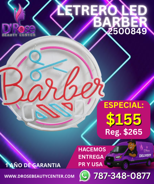 ✨ Letrero LED Barber – Beauty Style (2500849)