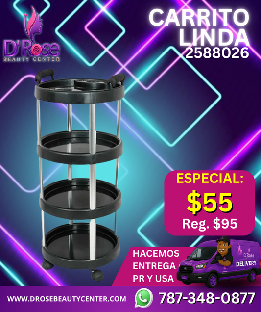 🖤 Carrito Auxiliar Linda – Beauty Style | Modelo 2588026