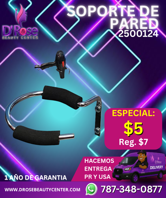 🧲 Soporte de Pared para Secador – Beauty Style | Modelo 2500124