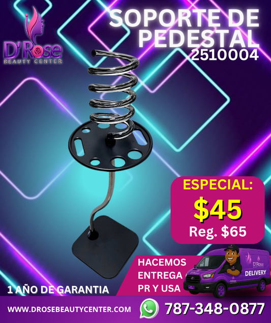🌀 Beauty Style – Soporte de Pedestal en Espiral para Secador | Modelo 2510004