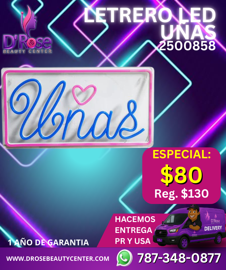 LETRERO LED UÑAS – BEAUTY STYLE 2500858