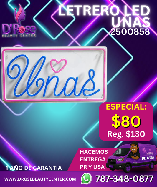 LETRERO LED UÑAS – BEAUTY STYLE 2500858