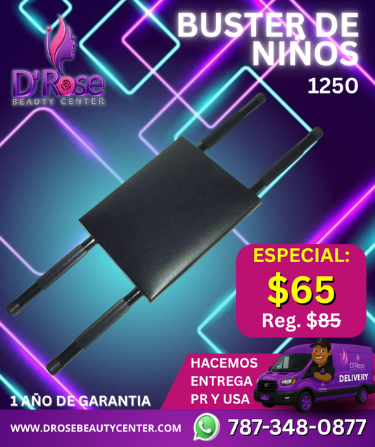 ✨ Itech Buster Infantil para Salón de Belleza o Barbería – Elevador Profesional de Tubos ✨