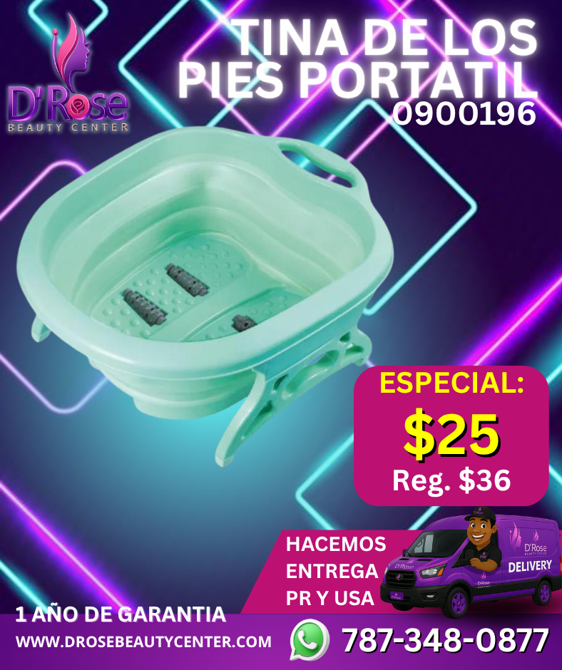 TINA DE LOS PIES PORTÁTIL BEAUTY STYLE 0900196